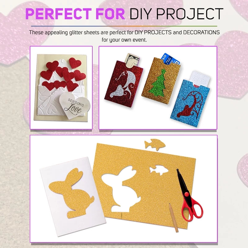Glittered Cardstock 250GSM (10sheets)