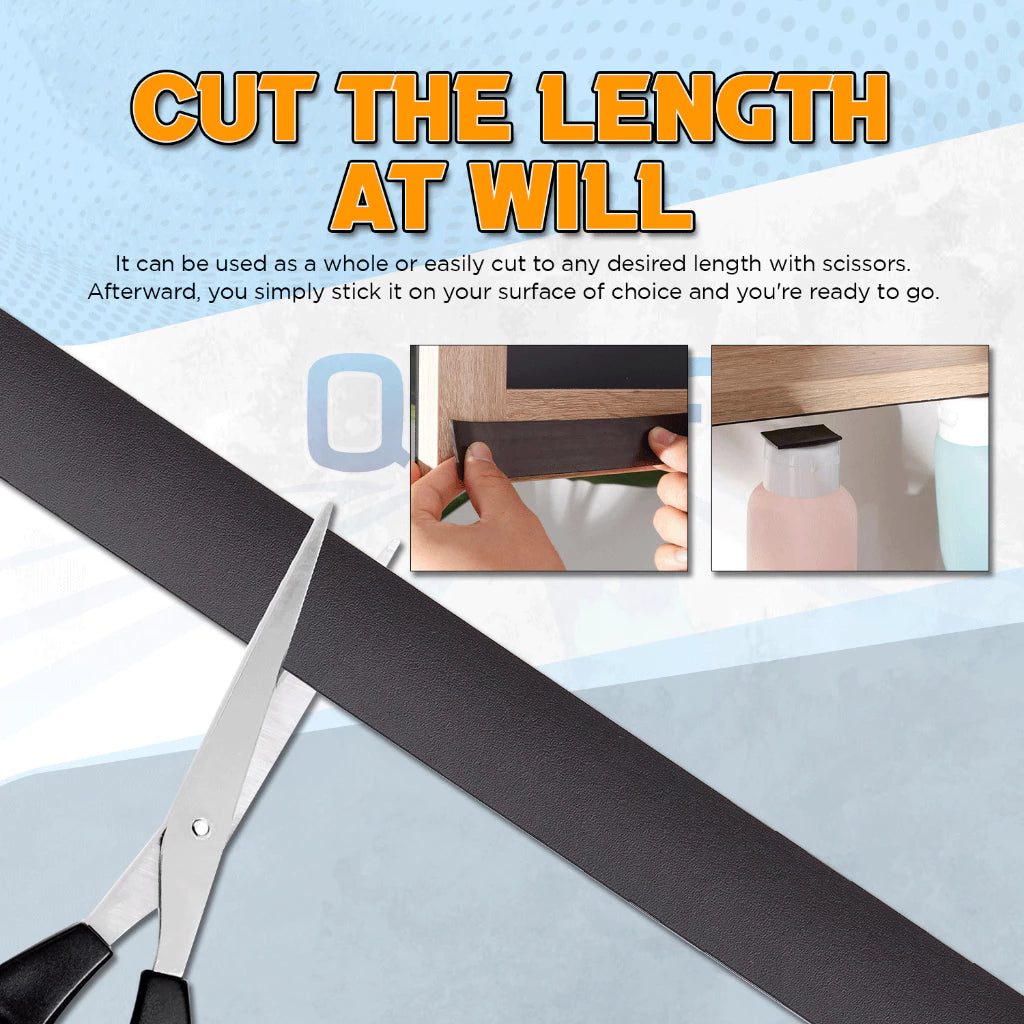 QUAFF Flexible Magnetic Strip w/ adhesive 10mm*1.5mm*1M