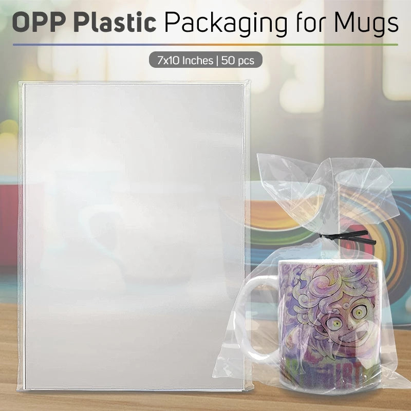 OPP Plastic Packaging for Mugs 7*10inch (50pcs)