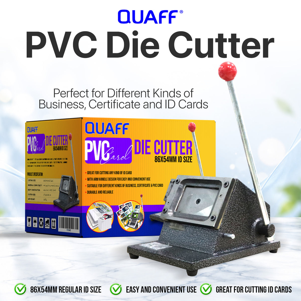 Pvc Die Cutter 86x54mm Id Size Cut