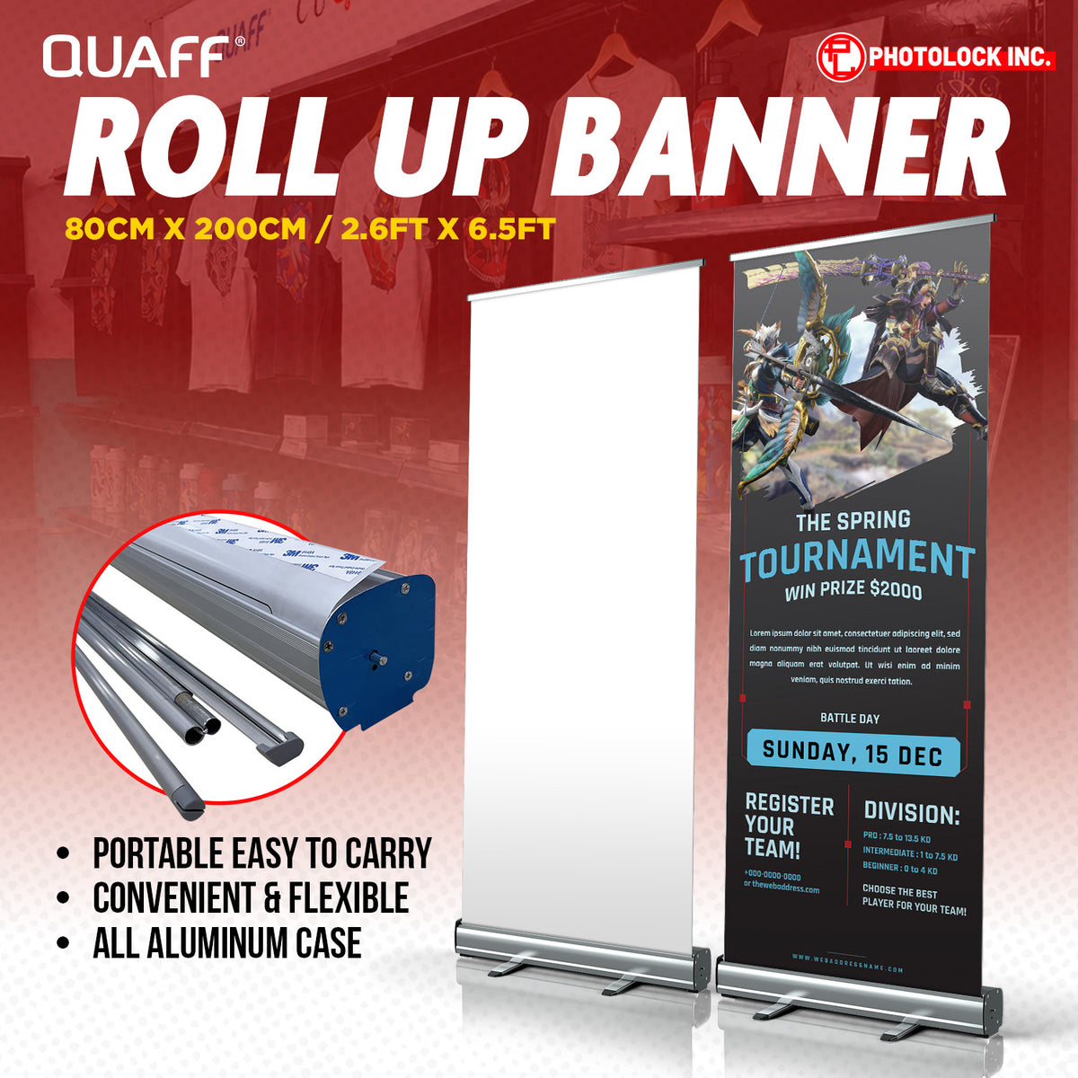 Rollup Stand B Heavy Duty（80*200cm)