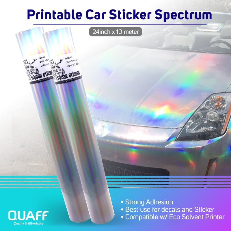 Quaff Printable Car Sticker Spectrum 24 Inches X 10 Meters Eco-Solvent