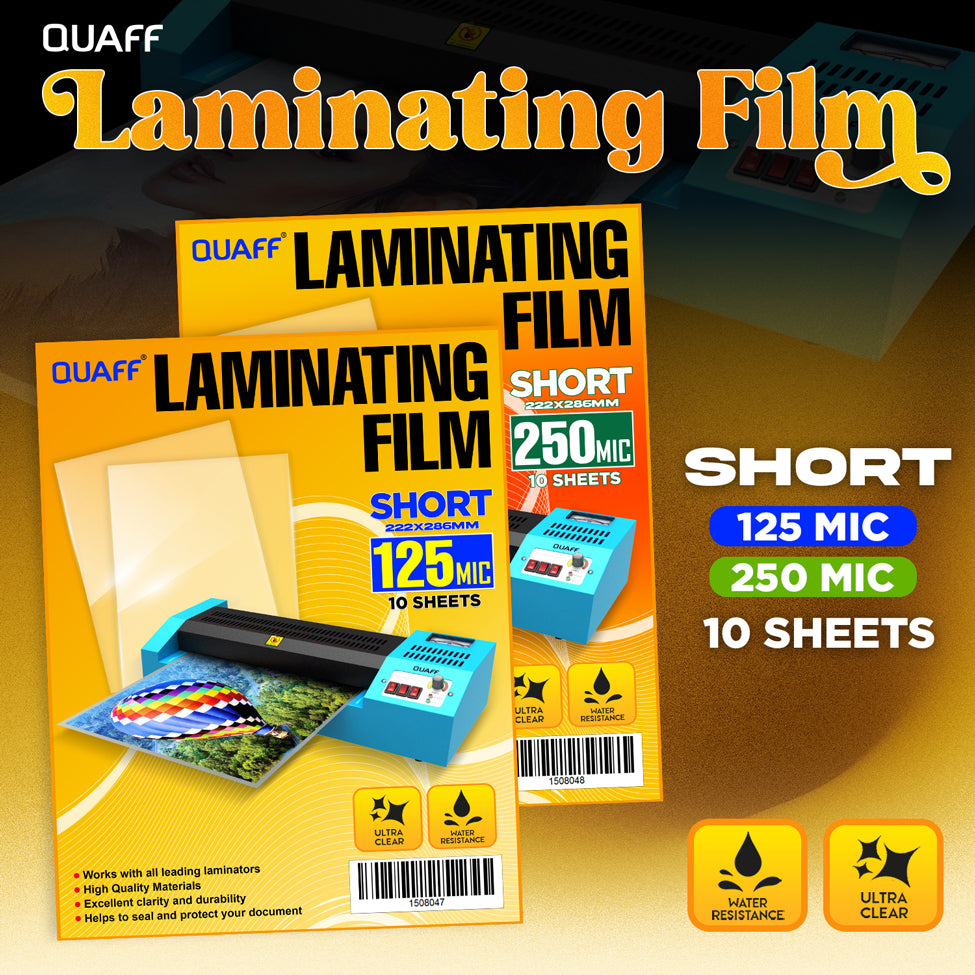 Quaff Laminating Film Short/Long/A4 (10 Sheets)