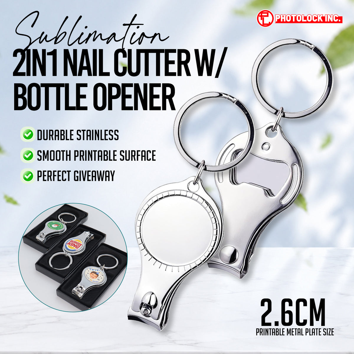 Sublimation 2in1 Nail Cutter with Bottle Opener
